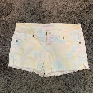 Tie dye Jean shorts